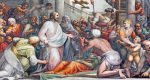 Evangelizing the World PARMA, ITALY - APRIL 16, 2018: The fresco Jesus at the healing in Duomo by Lattanzio Gambara (1567 - 1573).