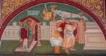 An icon representing the parable of the tax collector and the Pharisee at the Salva monastery - Romania