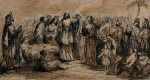 Christ_preaching_amongst_a_crowd_of_people._Pen_and_ink_draw_Wellcome_V0049499